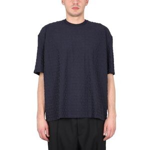 SUNNEI Textured Logo T-Shirt Men BLUE T-Shirts